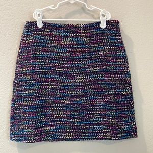 LOFT Shimmer Textured Shift Skirt, Size 2 Regular